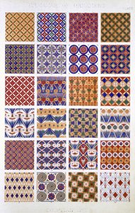 エジプシャンNo 5、プレートX、オーウェンジョーンズによる「装飾の文法」から（1809-60） 作： Owen Jones